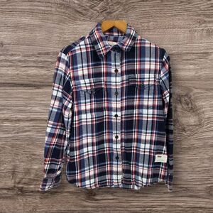 Tilley Classic Blue and Red Flannel Button Down Shirt Small